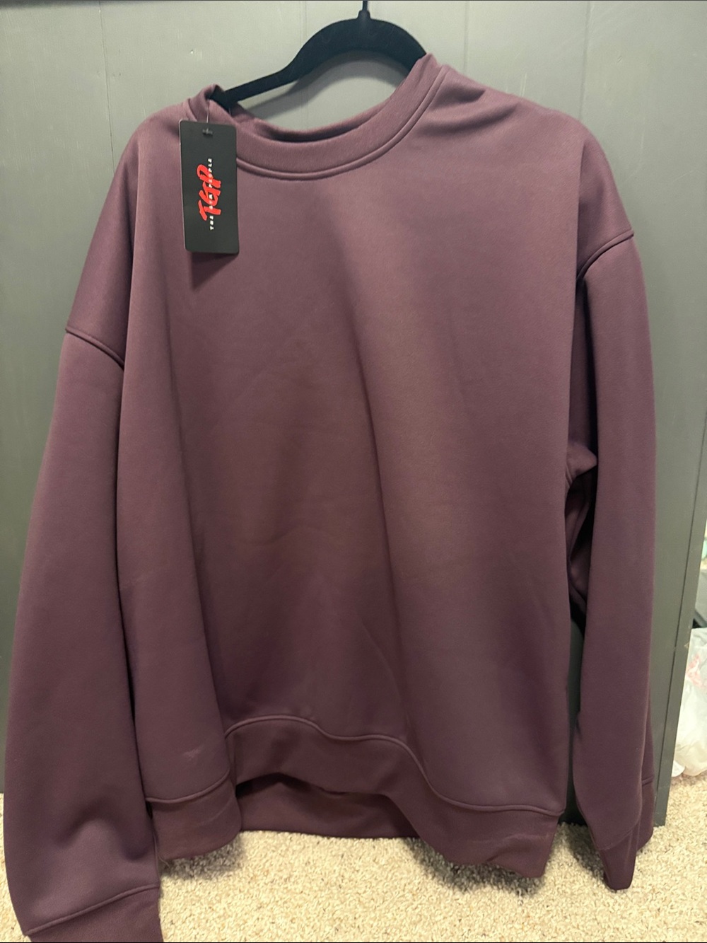 Men's Crewneck Sweatshirt in Deep Plum - the gym people